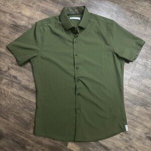 Elegant Olive Button-Down Shirt for Women